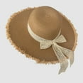 thumbnail image 1 of Qepwscx Womens Wide Brims Straw Panama Hat Summer Beach Sun Hats Straw Hats for Women, 1 of 2