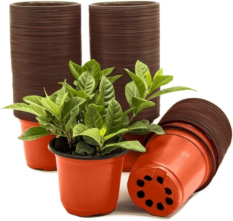 100 Pcs 3.5 Inch Plastic Seedlings Plants,Nursery Pots,Seed Starting