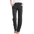 thumbnail image 1 of Qetyuw Causal Cotton Linen Pants for Women Lightweight Straight Leg Trousers with Pockets Drawstring Elastic Waist Palazzo Pants, 1 of 3