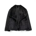thumbnail image 1 of Qetyuw Faux Fur Coat for Women Winter Long Sleeve Open Front Crop Jacket Casual Warm Chunky Coats Outwear, 1 of 4