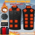 thumbnail image 1 of Qetyuw Heated Vest for Women Men Rechargeable 3 Heat Levels 4 Control 17 Heat Zones Electric Vest Zip Up Thermal Jackets No Battery Warming Heating Winter Jacket Pockets, 1 of 8