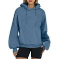 thumbnail image 1 of Qetyuw Lantern Sleeve Hoodies for Women Oversized Sweatshirts with Pocket Casual Long Sleeve Fleece Pullover, 1 of 6
