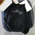 thumbnail image 1 of Qetyuw Letter Print Hoodies for Women Yes I'm Still Freezing Graphic Sweatshirts with Pocket Fashion Long Sleeve Pullover, 1 of 1