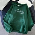 thumbnail image 1 of Qetyuw Letter Print Hoodies for Women Yes I'm Still Freezing Graphic Sweatshirts with Pocket Fashion Long Sleeve Pullover, 1 of 1