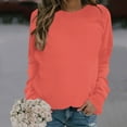 thumbnail image 1 of Qetyuw Long Sleeve Pullover for Women Loose Fit Basic Sweatshirts Causal Crew Neck Tops Solid Color Soft Lightweight Clothes, 1 of 4