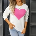 thumbnail image 1 of Qetyuw Oversized Knit Sweaters for Women Casual Cute Heart Print Long Sleeve Pullover Sweater Loose Fit Chunky Jumper, 1 of 9