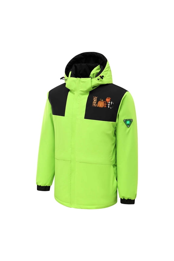 Thanksgiving Heated Jackets Unisex Rechargeable Heating Coats Smart Electric Jacket Pockets Long Sleeve Hooded Coat Battery Not Included