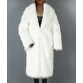 thumbnail image 1 of Qetyuw Winter Faux Fur Long Coat for Women Casual Warm Long Sleeve Open Front Coats Oversized Chunky Lapel Jacket, 1 of 6
