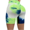 thumbnail image 1 of Qetyuw Women TIK TOK Leggings Shorts Butt Lifting Scrunch Textured Leggings Trendy Tie Dye Workout Running Beach Hot Shorts Under $10, 1 of 4