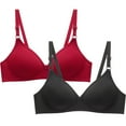 thumbnail image 1 of Qetyuw Women's Bras Plus Size Support T-shirt Bras Cotton Padded Bralettes Stretch Breathable Full Figure Bras 2 Packs, 1 of 5