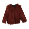 thumbnail image 1 of Qetyuw Womens Faux Fur Cardigan Jackets Fuzzy Long Sleeve Open Front Jacket Winter Casual Loose Fit Coats Outwear, 1 of 3