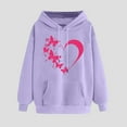 thumbnail image 1 of Qetyuw Womens Heart&Butterfly Print Hoodies Oversized Graphic Sweatshirt with Pocket Winter Long Sleeve Pullover Fashion Comfortable Sweatshirt, 1 of 6