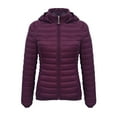 thumbnail image 1 of Qetyuw Womens Hooded Puffer Jacket Full Zip Up Lightweight Down Coat Winter Long Sleeve Casual Jackets, 1 of 6