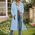 thumbnail image 1 of Qetyuw Womens Long Hooded Jacket Full Zip Up Long Sleeve Open Front Jackets Winter Plus Size Casual Coat Outwear, 1 of 4