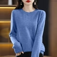 thumbnail image 1 of Qetyuw Womens Oversized Sweater Knitted One Shoulder Long Sleeve Jumper Solid Color Chunky Casual Sweaters, 1 of 3
