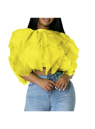 Tulle Ruffle Top