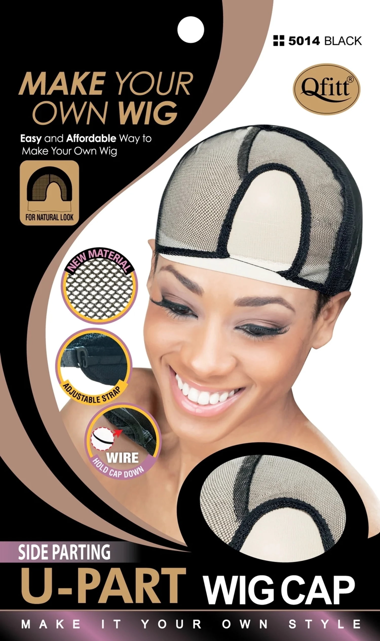 Qfitt 5014 Side Parting U Part Wig Cap