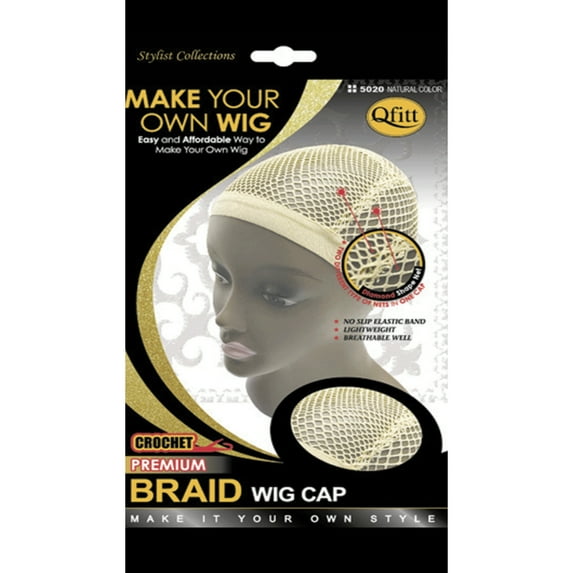 Qfitt Crochet Premium Braid Wig Cap - #5020 Natural Color