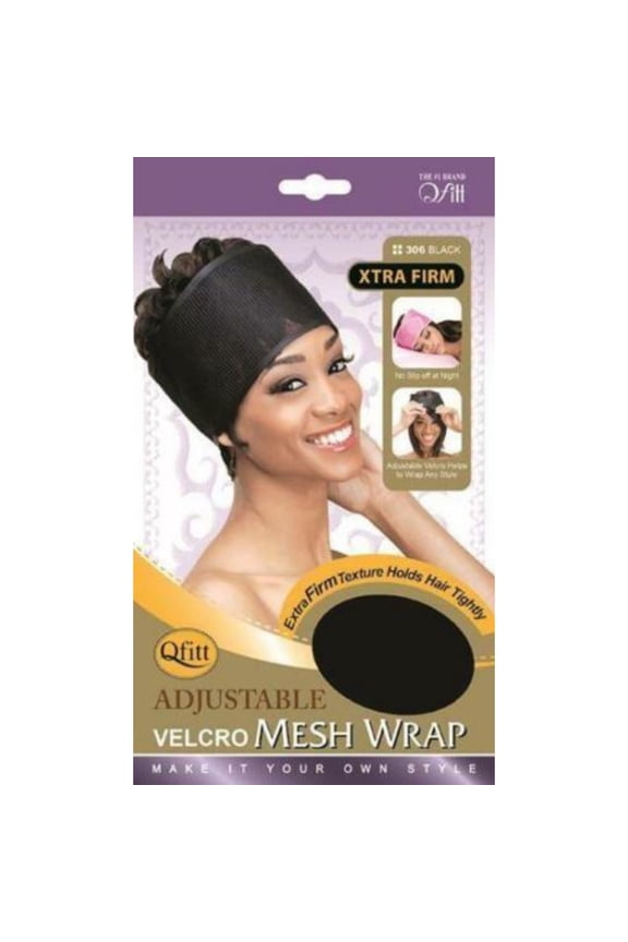 Qfitt Extra Firm Adjustable Velcro Mesh Wrap | Black