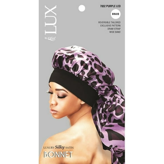 Qfitt Luxury Silky Satin Braid Bonnet Pack of 4