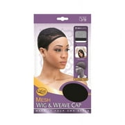 Qfitt Mesh Wig Weave Cap Item 504 Black, Pack of 6