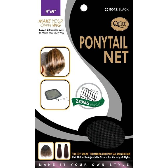 Qfitt - PONY TAIL NET #5042 BLACK