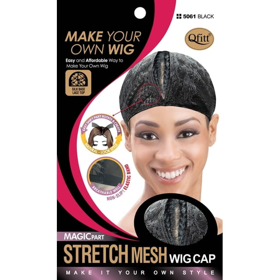 Qfitt - STRETCH MESH WIG CAP #5061 BLACK