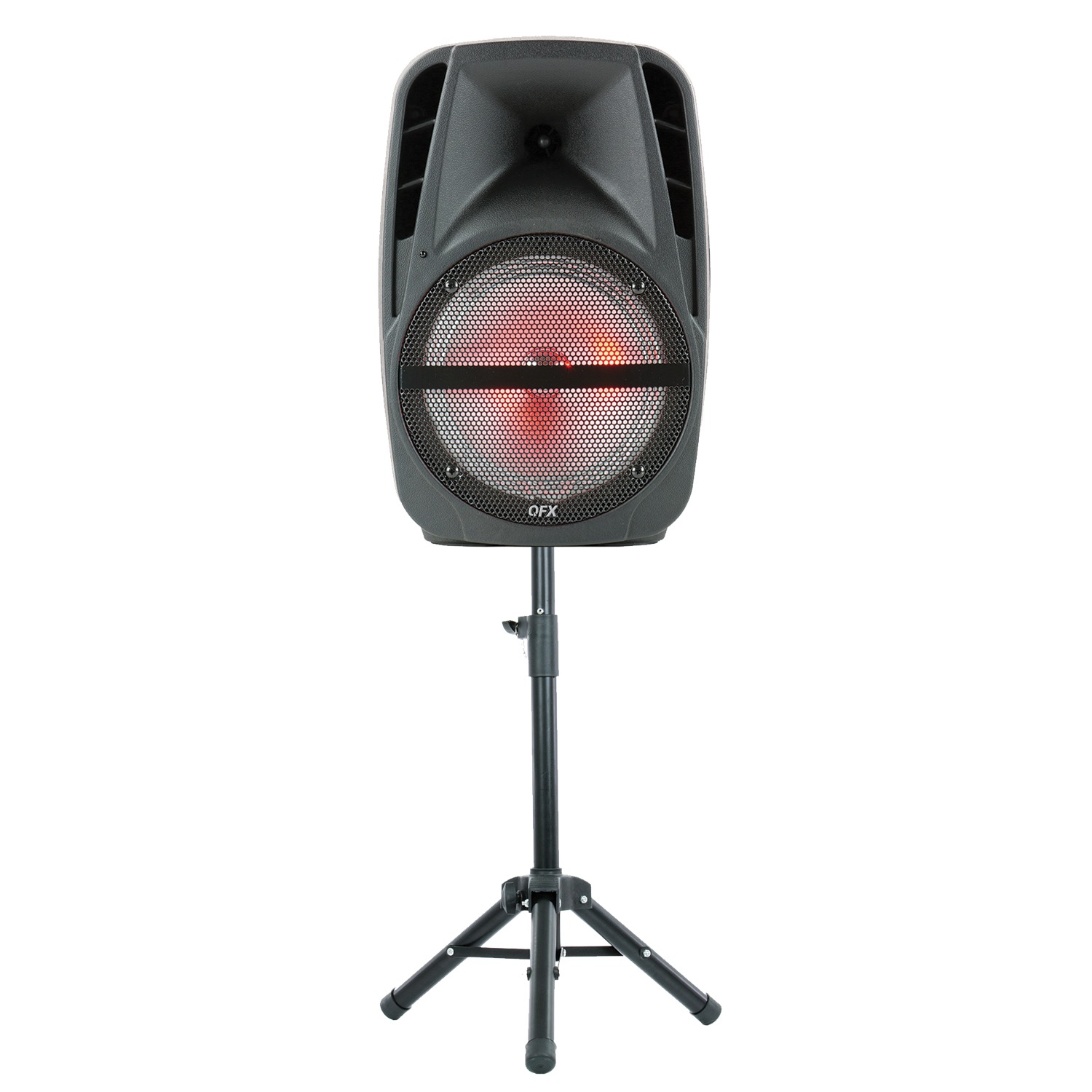 Qfx 15-inch Portable Party Speaker With Microphone And Stand - image 1 of 2