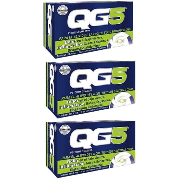 Qg5 Relief Colits/Relaxes The Inflammatory Bowel/Colon Eliminates Spasm (3PACK)!!!