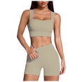 thumbnail image 1 of Qgjzvunl 2 Piece Workout Sets for Women Summer Outfits Lounge Matching Sets Yoga Sports Bra and Athletic Shorts Size S, 1 of 6
