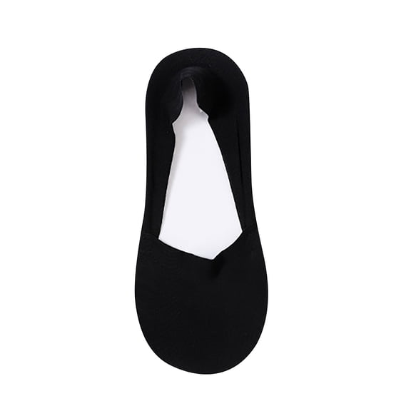 Qgtaibl 1 Pair Women's No Show Socks Ultra Low Cut Liner Non Slip Socks for Flats Heels (Black Free Size)