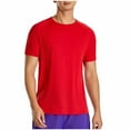 thumbnail image 1 of Qgtaibl Athletic Shirt for Men Short Sleeve Cooling T-Shirt Quick Dry Running Training Gym Tee Solid Color Breathable Summer Shirts Red,M, 1 of 7