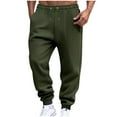 thumbnail image 1 of Qgtaibl Baggy Sweatpants for Men Drawstring Elastic Waist Workout Joggers Casual Loose Running Exercise Pants with Pockets Army Green (Mens S), 1 of 9