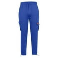 thumbnail image 1 of Qgtaibl Big and Tall Joggers for Men Fleece Cargo Sweatpants Drawstring Elastic Waist Straight Leg Athletic Pants with Flap Pockets Blue (Mens 4X), 1 of 6