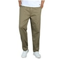 thumbnail image 1 of Qgtaibl Men's Big and Tall Cargo Pant Lightweight Elastic Waist Straight Leg Work Pants Drawstring Pockets Athletic Trouser Beige (Mens 2X), 1 of 6