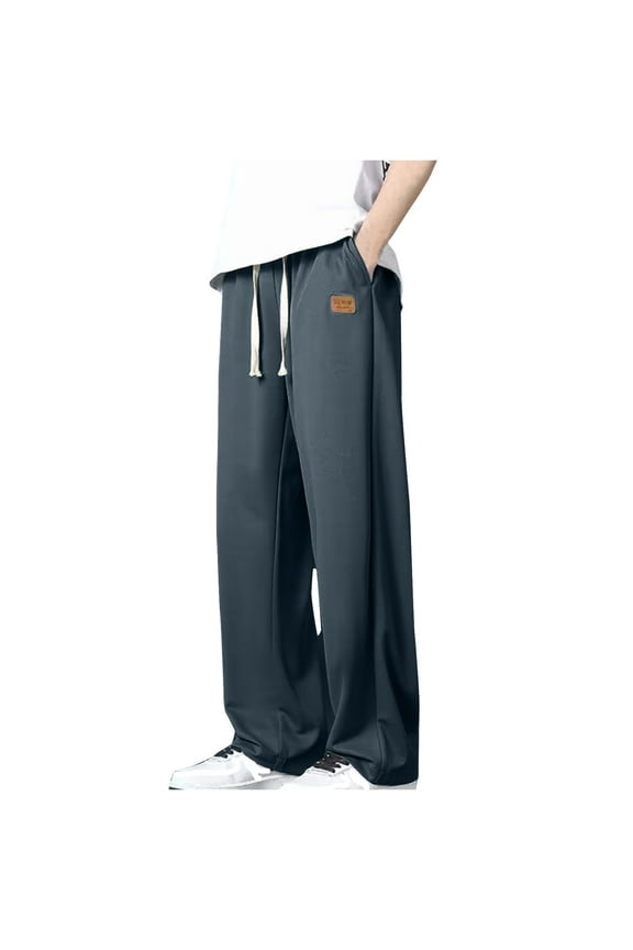 Men's Big and Tall Sweatpants Quick Dry Outdoor Athletic Pants Drawstring Elastic Waist Straight Leg Pant with Pockets Dark Gray (Mens 2X)