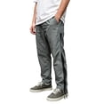 thumbnail image 1 of Qgtaibl Men's Lightweight Hiking Pants Side Zipper Mesh Breathable Athletic Pant Drawstring Elastic Waist Long Pant with Pockets Dark Gray S, 1 of 8