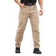thumbnail image 1 of Qgtaibl Men's Multi-Pockets Khaki Tactical Pants Waterproof Outdoor Hiking Work Cargo Pant Solid Color Slim Fit Athletic Pant XL, 1 of 9