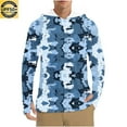 thumbnail image 1 of Qgtaibl Men's Quick Dry Hiking Hoodies Sun Protection Long Sleeve S Hooded Shirts UV UPF 50+ Rash Guard T-Shirt Summer Outdoor Fishing Hiking Tops (Blue), 1 of 8