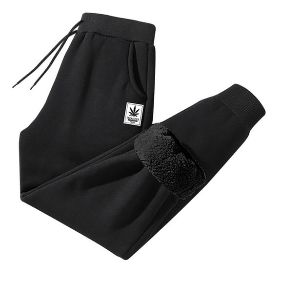 Qgtaibl Men's Running Sweatpants Fleece Drawstring Elastic Waist Trackpants Lightweight Open Bottom Athletic Pants with Pockets Navy (Mens 3X)