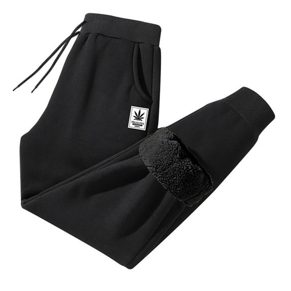 Qgtaibl Men's Running Sweatpants Fleece Drawstring Elastic Waist Trackpants Lightweight Open Bottom Athletic Pants with Pockets Navy (Mens 4X)