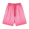 thumbnail image 1 of Qgtaibl Men's Sport Shorts 1X Drawstring Elastic Waist Sweat Shorts Summer Lightweight Casual Daily Short with Pocket Hot Pink, 1 of 2
