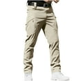 thumbnail image 1 of Qgtaibl Men's Tactical Cargo Pant Waterproof Lightweight Hiking Pants Outdoor Work Pants with Multi-Pockets No Belt Khaki (Mens 1X), 1 of 6