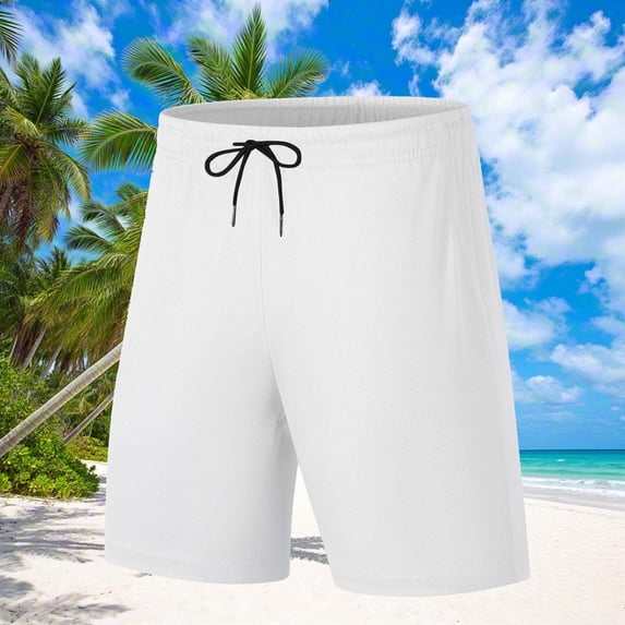 Qgtaibl Mens 2X Athletic Shorts Mesh Breathable Quick Dry Workout Shorts Performance Running Training Short Pants with Pocket White