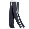 thumbnail image 1 of Qgtaibl Mens Athletic Pants Lightweight Running Jogging Workout Pant Drawstring Elastic Waist Open Bottom Sweatpants with Side Striped Dark Gray (Men's L), 1 of 4