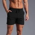 thumbnail image 1 of Qgtaibl Mens Quick Dry Athletic Shorts M Slim Fit Running Training Short Pants Summer Elastic Waist Shorts with Pocket & Drawstring Black, 1 of 6