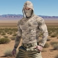 thumbnail image 1 of Qgtaibl Mens Rash Guard Long Sleeve S Shirt UPF 50+ Sun Protection Quick Dry Tops Lightweight Breathable Outdoor Hiking Athletic Tees (004 Camouflage), 1 of 9