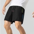 thumbnail image 1 of Qgtaibl Mens XS Athletic Shorts Quick Dry Running Training Track Shorts Cooling Summer Drawstring Elastic Waist Exercise Shorts with Pocket Black, 1 of 7