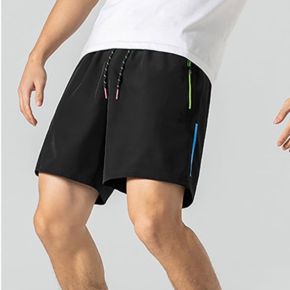 Qgtaibl Mens XS Athletic Shorts Quick Dry Running Training Track Shorts Cooling Summer Drawstring Elastic Waist Exercise Shorts with Pocket Black