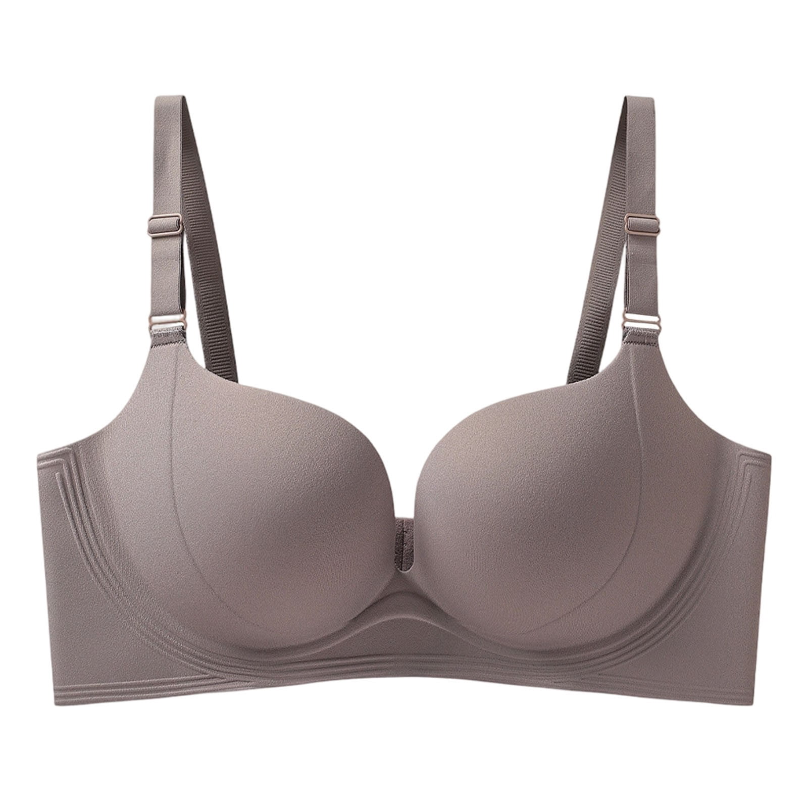 Qgtaibl Women's Seamless Push Up Bra Wireless Invisible Smooth Molded ...